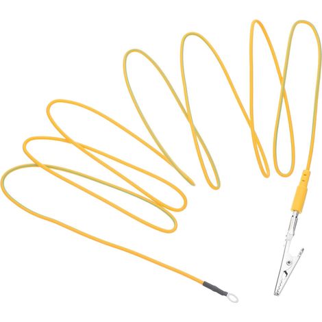 Pieces 1.8M Anti-Static Grounding Cable with Crocodile Clip and PVC and Iron Lug for Electrical Appliances in Various Work Environments