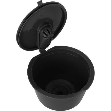 Wiederverwendbare Kaffeefilterbecher für Dolce-Kaffeekapseln, Zubehör für Kaffeemaschinen, geeignet für Zuhause und Büro, Schwarz, 51–100 ml (1/5)