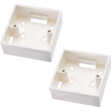 2 Cassettes de Montage pour Prise Murale, boîtier Simple, Prise Murale, 86 pièces 86 x 86 x 34mm (1/2)