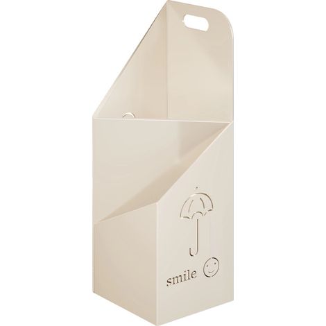 Porte-parapluies minimaliste pour la maison — Organiseur d'entrée « Luxe léger » — Support et rangement pour parapluies (Entrée commerciale) — Blanc (1/4)