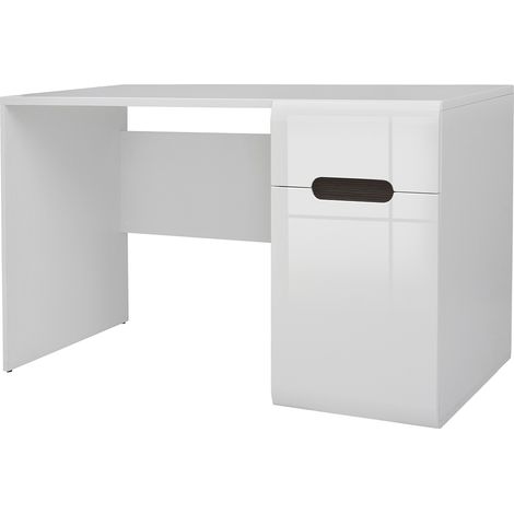 Schreibtisch Darrel mit 1 Schublade und 1 Tür, Weiß, 66cm