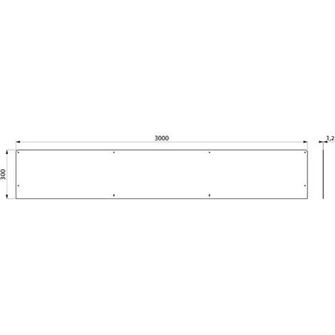 Delabie Rückwand L.3000 H.300 Edelstahl 1.4301 satiniert