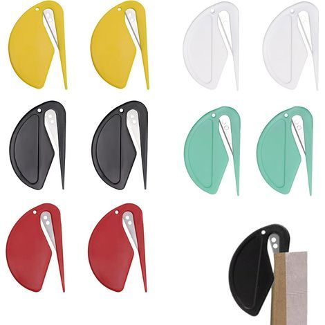 10 PCS Letter Opener, Mini Cutter Parcel Opener, Envelope Opener, Paper Cutter with Metal Blade, Letter Opener Paper Cutter Letter Opener, Envelope Mail Opener Suitable for Opening Letters (1/5)