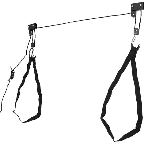 Kayak Hoist - Overhead Pulley Systems Kayak Overhead Lifts, Kayak and Kayak Garage Lifts with Heavy Duty Ropes Overhead Suspension Pulleys for Kayak, Bike Ladders, etc., 57 kg Capacity