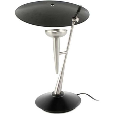 Lampe à Poser Design "Flyer" 50cm Noir & Argent (1/4)