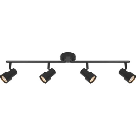 Plafonnier Boston 4-rail Métal Noir, H.15,5 IP20 GU10 /Nordlux Intérieur (1/4)