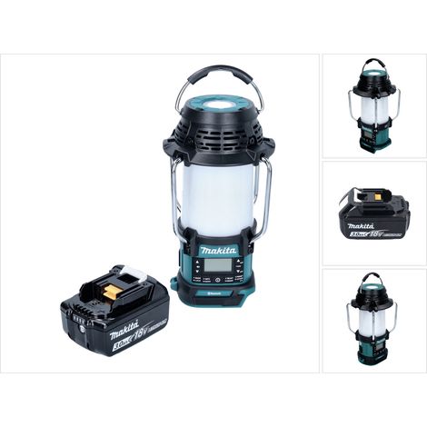 Makita DMR 056 F1 Akku Radio 18 V FM DAB+ mit Laterne 360° Taschenlampe IP65 + 1x Akku 3,0 Ah - ohne Ladegerät