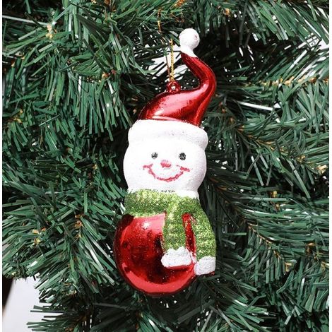 Hangende kerstversiering in de vorm van een sneeuwpop-ijsje voor kerstdecoraties (1/4)