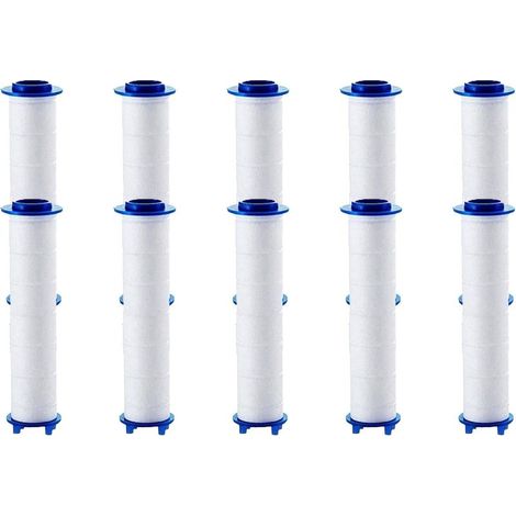 10 Pièces Filtres En Coton, Longueur 7.5cm Filtre Pommeau De Douche De Amovible Cartouches, Filtre Pommeau De Douche Universelle, Douchtte Filtres Remplaçable, Pour Filtrer La Poussière, Les Débris