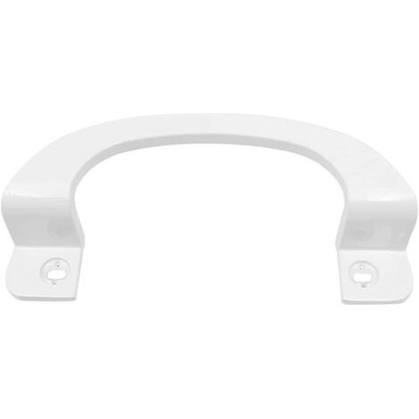 PA 218 mm Schiebetürgriff aus Aluminiumlegierung, Lochmitte: 170 mm, Balkontürgriff, Lagertür, moderner Gartentürgriff aus Metall (weiß) (1/4)