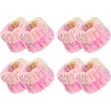 8pcs Plush wrist strap face wash wholesale girls absorbent wipe sweat flannel wrist guard (1/5)
