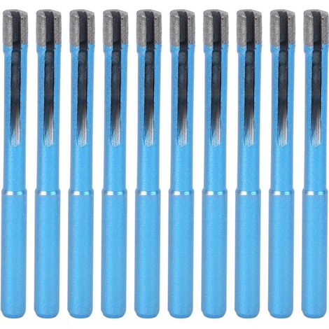Set de 10 forets diamantés 6mm pour granit, céramique, marbre, bleu