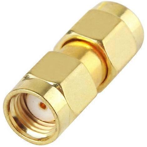 Adaptateur RP-SMA mâle vers RP-SMA mâle plaqué or (1/4)