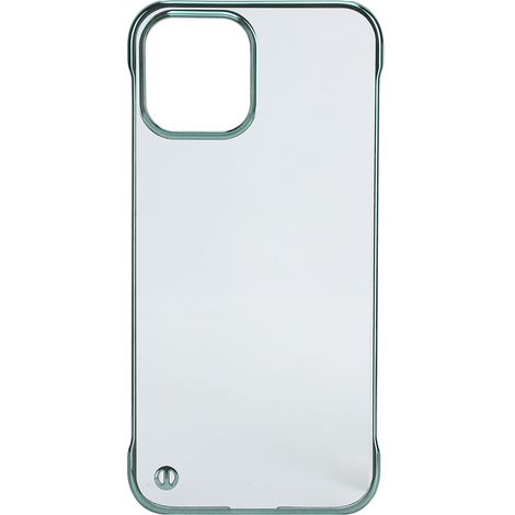 Coque de téléphone PC dur électroplaqué pour iPhone 12 Pro Max, bordure demi-transparente, housse de protection (1/5)
