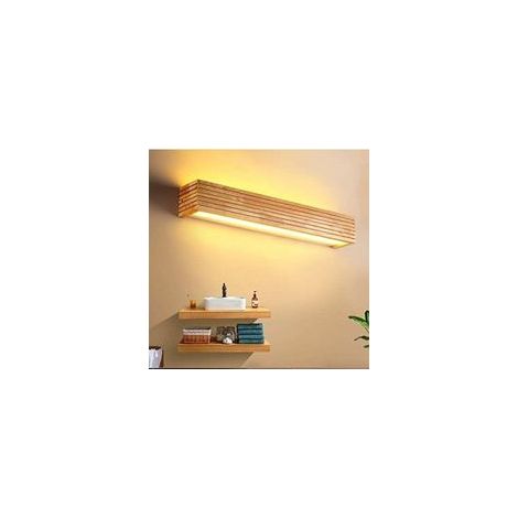 Applique Murale LED Appliques Luminaire Intérieur Bois Lampe de Mur lumière chaude Lampe pour Chambre Salon Bureau Couloir, avec caractéristiques : 35CM, Bureau, LED, Lampe, Applique, Bois