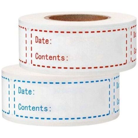 1000 Labels Size 2.95 x 0.98 Inch Removable Self-Adhesive Food Date Labels, Food Freezer Reminder, Food Storage Labels (1/5)