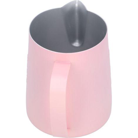 Tasse à mousser le lait en acier inoxydable 304, pichet à café latte épais, 600 ml, rose (1/5)