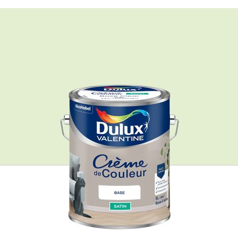 Peinture Crème De Couleur Satin Tendrement Vert 5L - Dulux Valentine