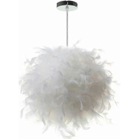 Suspension de plafond, lustre moderne, luminaire de salon, plafonnier, lustre suspendu à plumes, lampe décorative à plumes. (1/5)