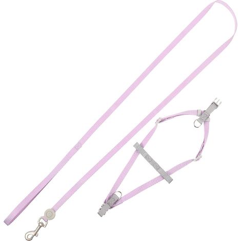 Conjunto de arnés y correa Violet para gatos, ideal para pasear a gatitos pequeños y para uso en exteriores (1 unidad). (1/5)