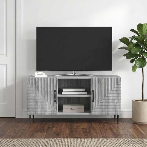 vidaXL Mueble de TV Gris Sonoma 102 x 34,5 x 50 cm (1/5)