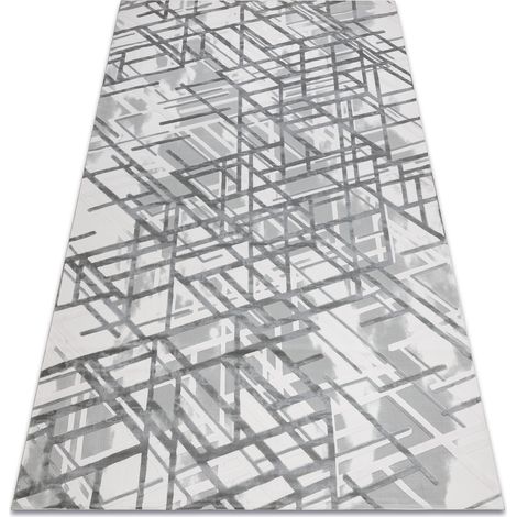 Teppich ACRYL VALS 8381 Linien räumlich 3D grau  grey 250x350 cm