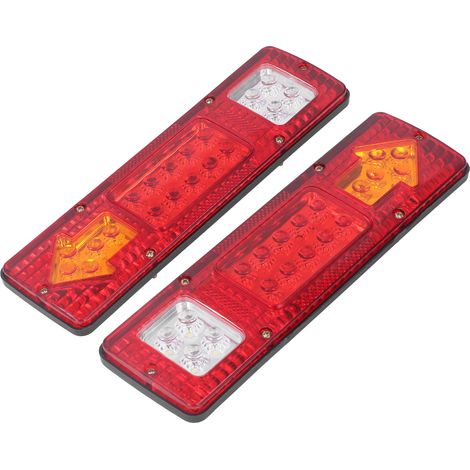 Lot de 2 feux arrière LED 12 V haute luminosité, clignotants universels pour remorques, camions, caravanes, bateaux et camping-cars (1/5)