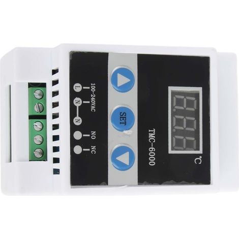 Régulateur de Température Thermostat Numérique Contrôle Contrôleur de Montage sur Rail DIN TMC-6000 AC110-240V Accessoires (1/5)