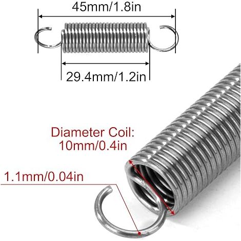 Tension Spring Stainless Steel Silver (1/4)