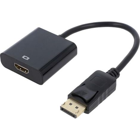 Adaptateur DisplayPort 1.1 DisplayPort prise male vers HDMI femelle 0.1m - Noir