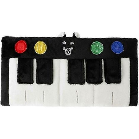 Interaktives Stoffklavier für Hunde mit Knistergeräuschen, versteckten Leckerlitaschen, weichem, kaubarem Design, geeignet für kleine und mittelgroße Hunde-Black (1/5)