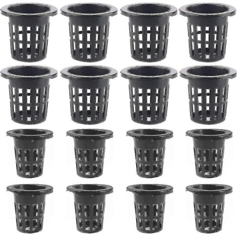 Lot de 40 pots filets de jardin, pots hydroponiques en filet à fentes, pots de pépinière ronds (1/5)