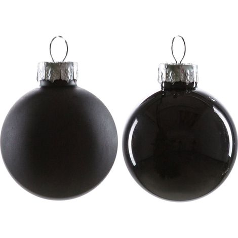 TrendLine Weihnachtskugeln aus Glas Ø 3,5 cm schwarz 16 Stück\n Christbaum- & Feiertagsschmuck (1/3)