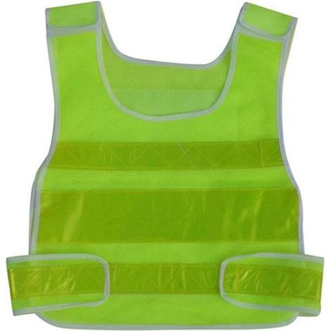 SEIWEI Gilet réfléchissant jaune en forme de V - Gilet de sécurité pour le trafic routier - Gilet fluorescent pour le travail de nuit (1/4)