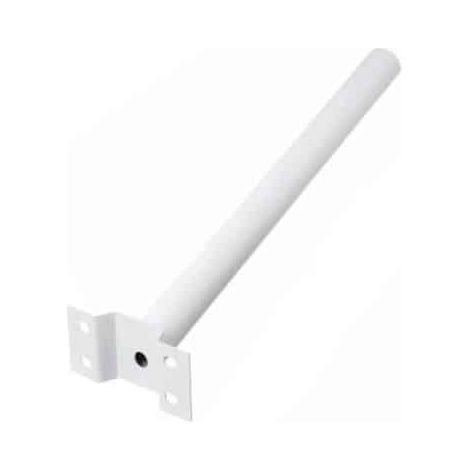 Staffa supporto palo braccio a parete muro per lampione 5cm bianco 593air (1/3)