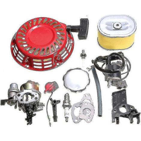 Kit moteur 5,5 CV pour Honda GX160 GX200 : carburateur, lanceur, bobine d'allumage, bougie et filtre à air. (1/4)