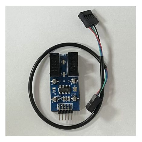 Câble répartiteur USB 2.0 à 9 broches pour carte mère (9 broches vers double 9 broches) pour une alimentation stable et l'utilisation simultanée de deux ports. (1/2)