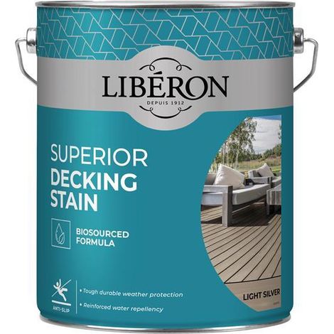 Superior Decking Stain Light Silver 5 litre - LIB126130