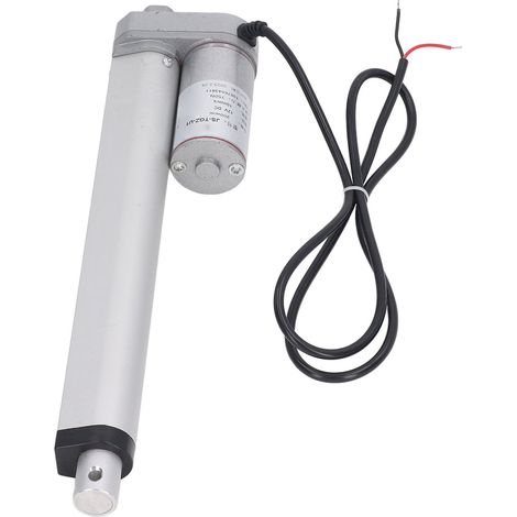 Vérin électrique linéaire miniature 750N 200mm 12V blanc pour automatisation domotique, agriculture, robotique, suivi solaire et motorisation extérieure - Actionneur seul (1/5)