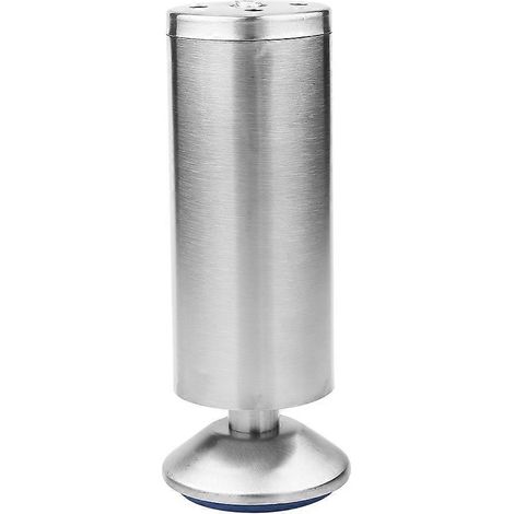 Pieds de meuble réglables en hauteur (4 pièces), en acier inoxydable argenté, pour table, lit et canapé, 50 x 150 mm (1/5)