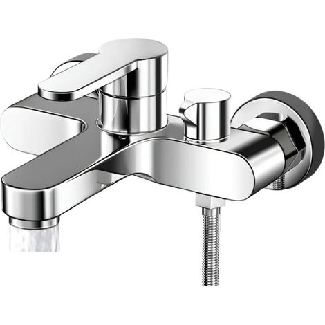 Wandmontierte Badewannenarmatur, Einhebelmischer – 1/2-Zoll-Duschanschluss und Badewannenauslauf