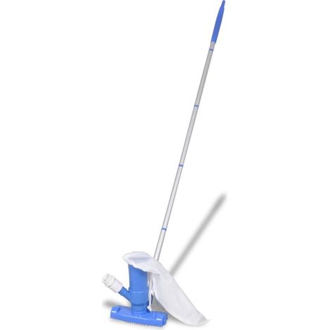 Aspirateur manuel pour piscine – Fonctionne sur tuyau d’arrosage – Tige aluminium 1,2 m – Sac de collecte – Pour bassin et spa (1/5)