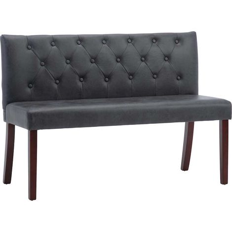 Maison Exclusive - Banc 120 cm Gris Similicuir daim (1/5)