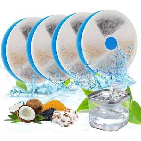 Katzenbrunnenfilter, 4er-Pack Ersatzfilter für Haustierbrunnen, passend für WF190 (1/4)