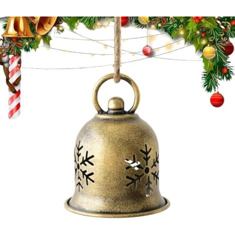 Cloches de Noël pour cheminée en métal rustique vintage flocon de neige (1/5)