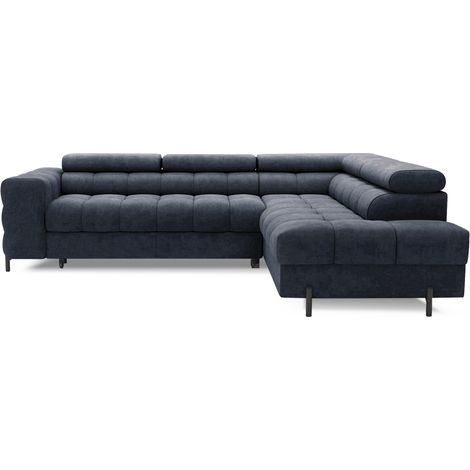 Canapé convertible Bleu foncé FERRUM 5 places angle droit grand format 276x93x200cm (1/5)