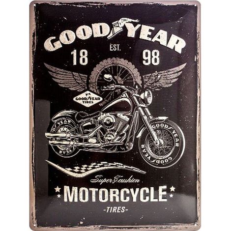 Plaque métallique Good Year Motorcycle