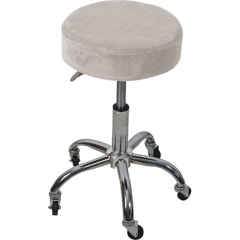Housse de rechange universelle pour tabouret, housse anti-poussière, housse de coussin de siège-White