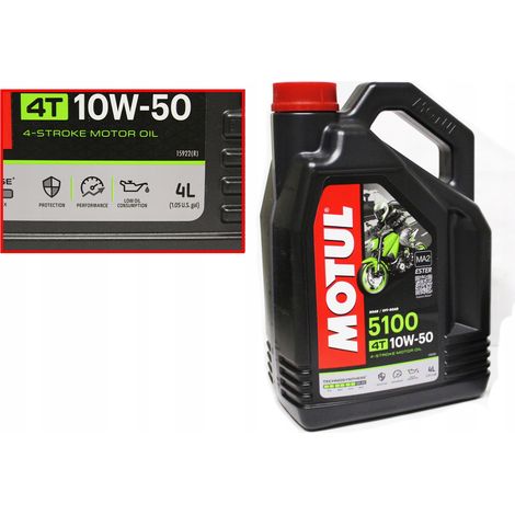 Aceite Motul 5100 10W50 4L 4T Ma2 Kawasaki Suzuki Honda Yamaha Bmw Ktm (1/5)