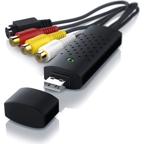 Enregistreur Boîtier d'acquisition Convertisseur Audio Vidéo Capture USB 2.0 Audio Video Grabber VHS Nouvelle Version Nouveau Logiciel Compatible Windows 10 (1/5)